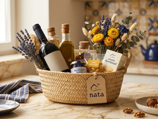 cesta boas vindas nata portuguese homes